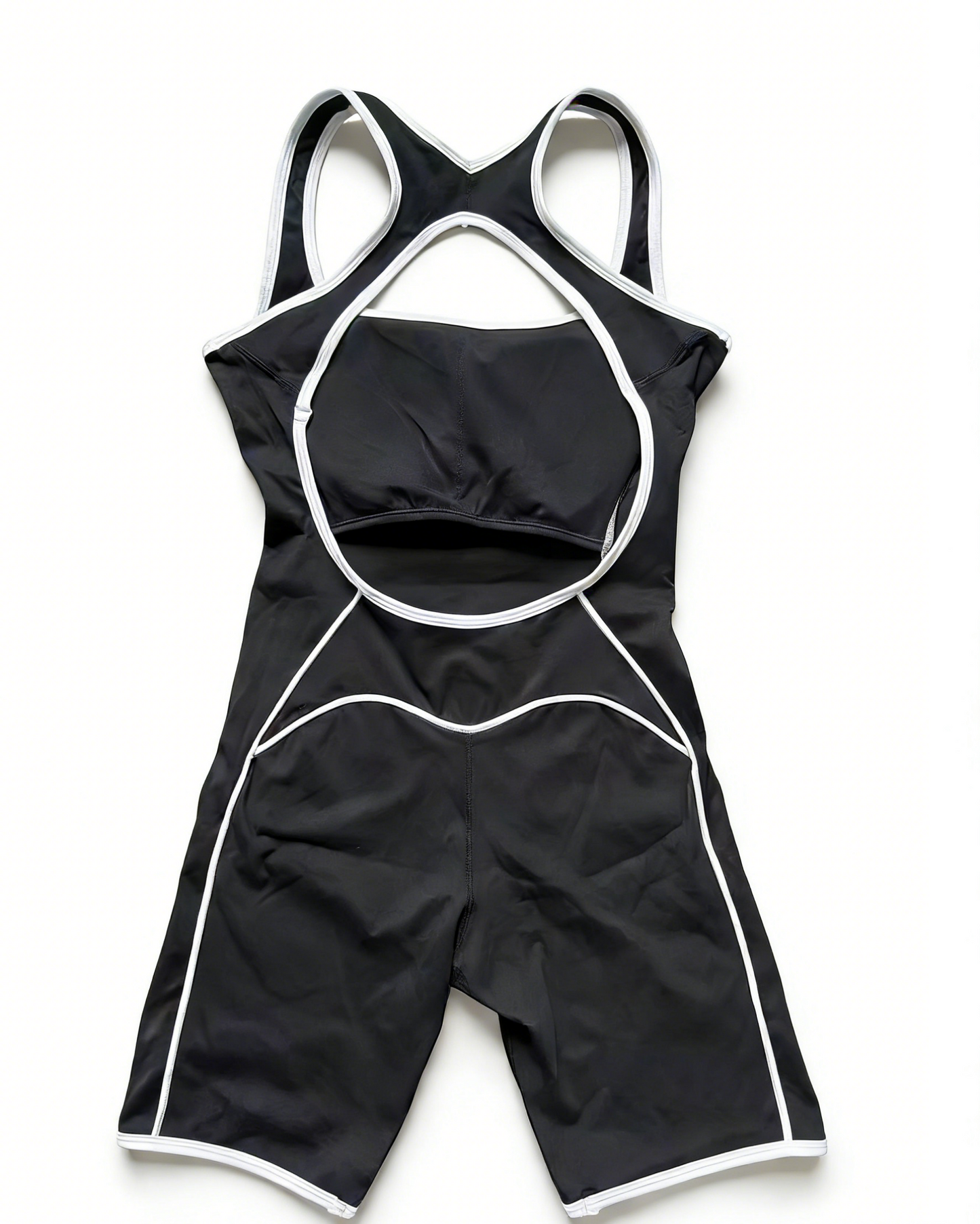 Backless Racerback Yoga Rompers With Built-in Bra