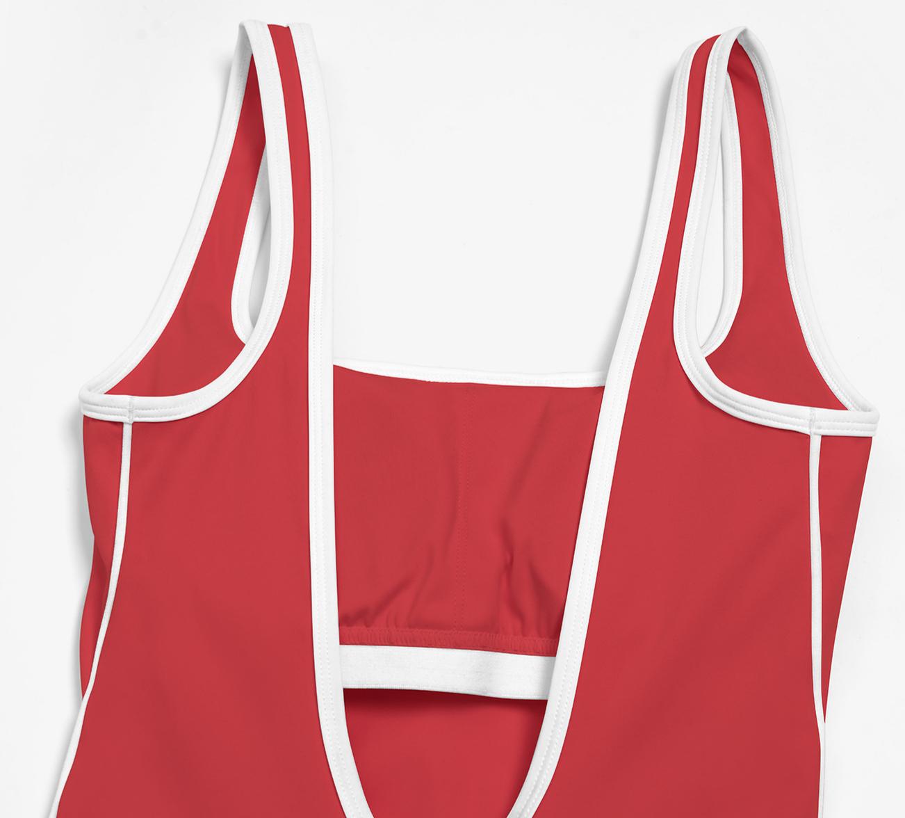 Color-Block Backless Yoga Jumpsuit With Built-in Bra