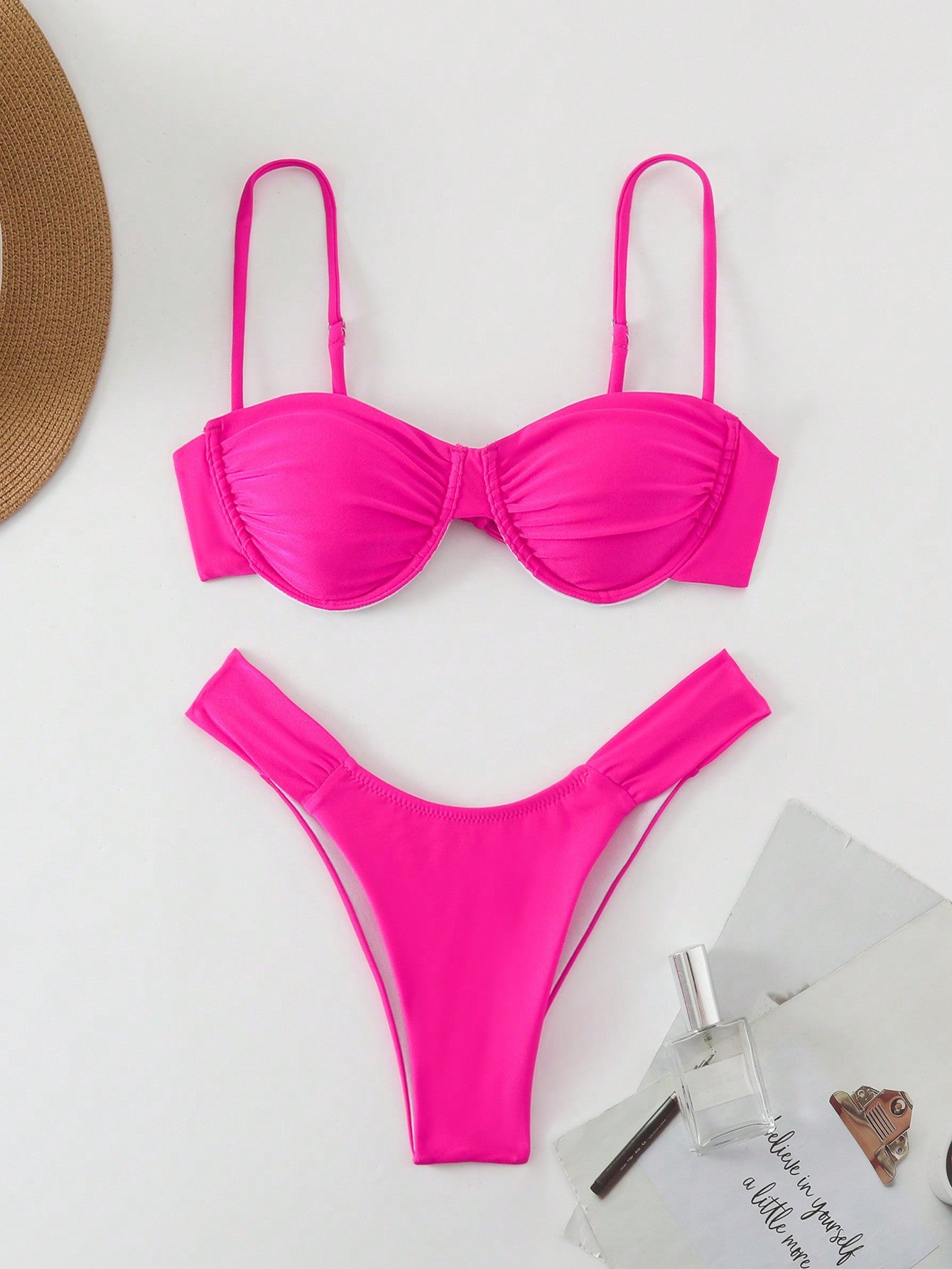 Beach Sexy Solid Color Bikini Swimsuit