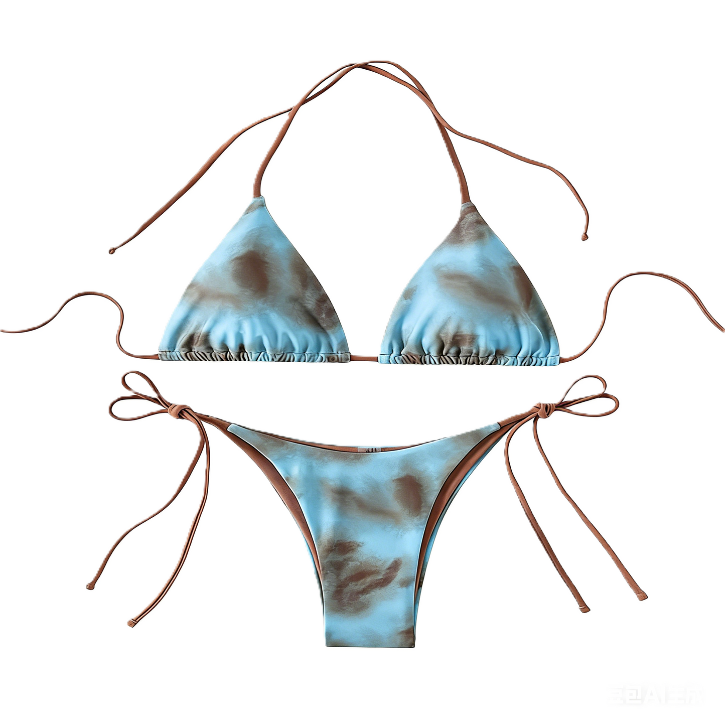 Fashion Tie-Dye Lace-Up Sexy Beach Bikini Swimsuit