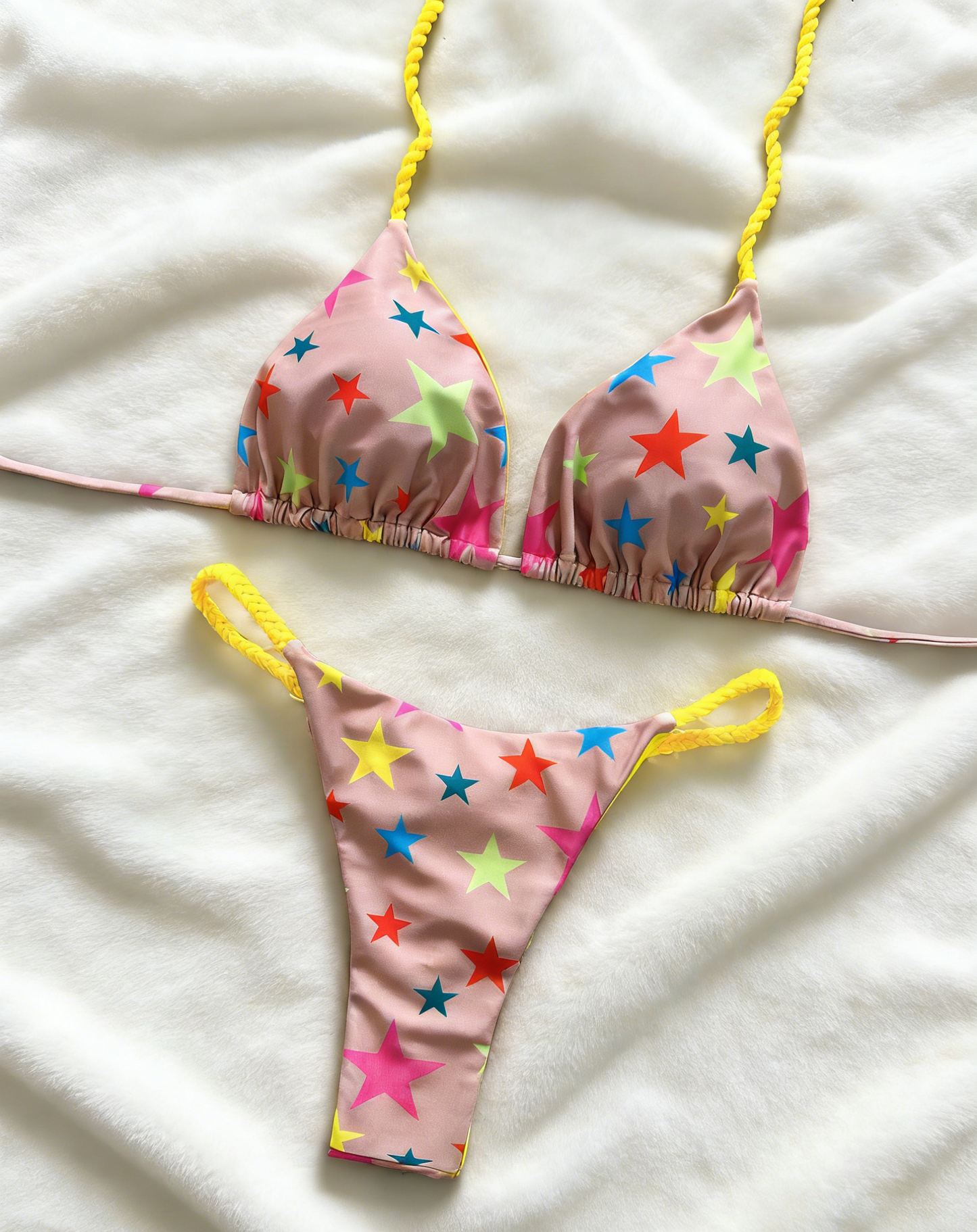 Flamingo Star Vacation Sexy Beach Bikini Swimsuit