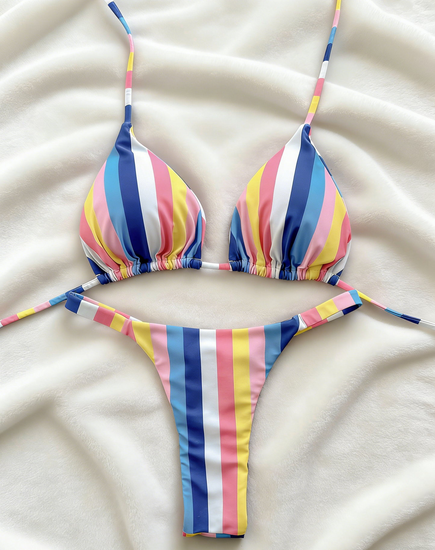 Colorful Striped Vacation Sexy Beach Bikini