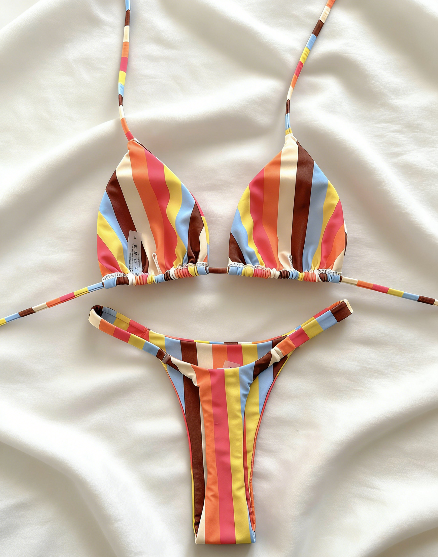 Colorful Striped Vacation Sexy Beach Bikini