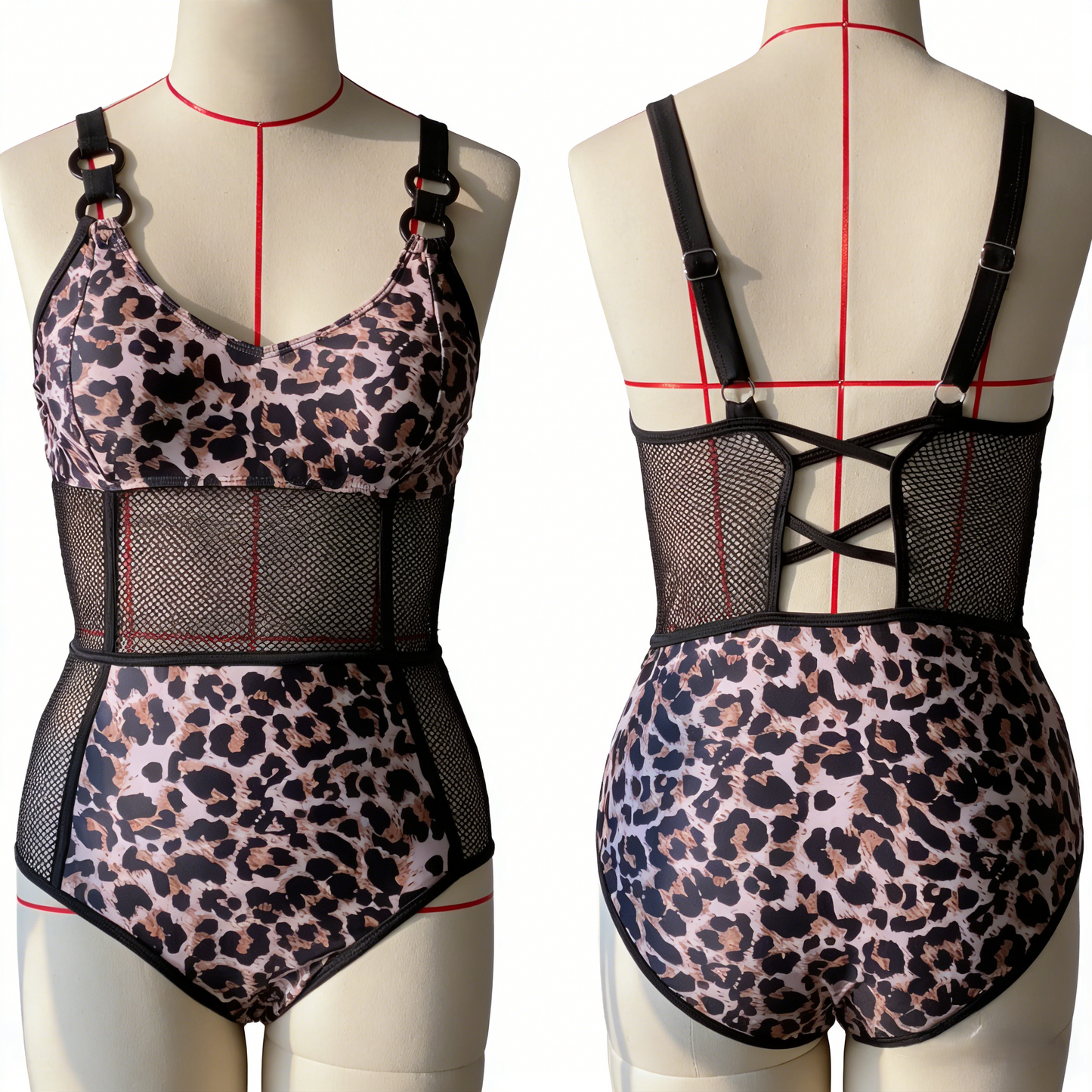 Mesh Beach Sexy Tight-Fitting One-Piece Swimsuit