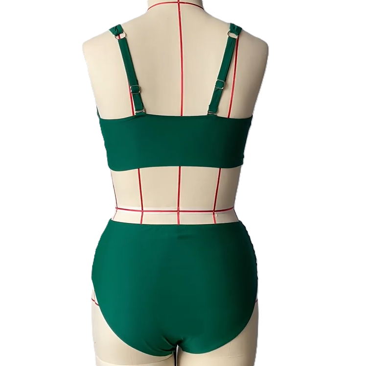 Spliced Cut-Out Beach Sexy Bikini Two-Piece Swimsuit