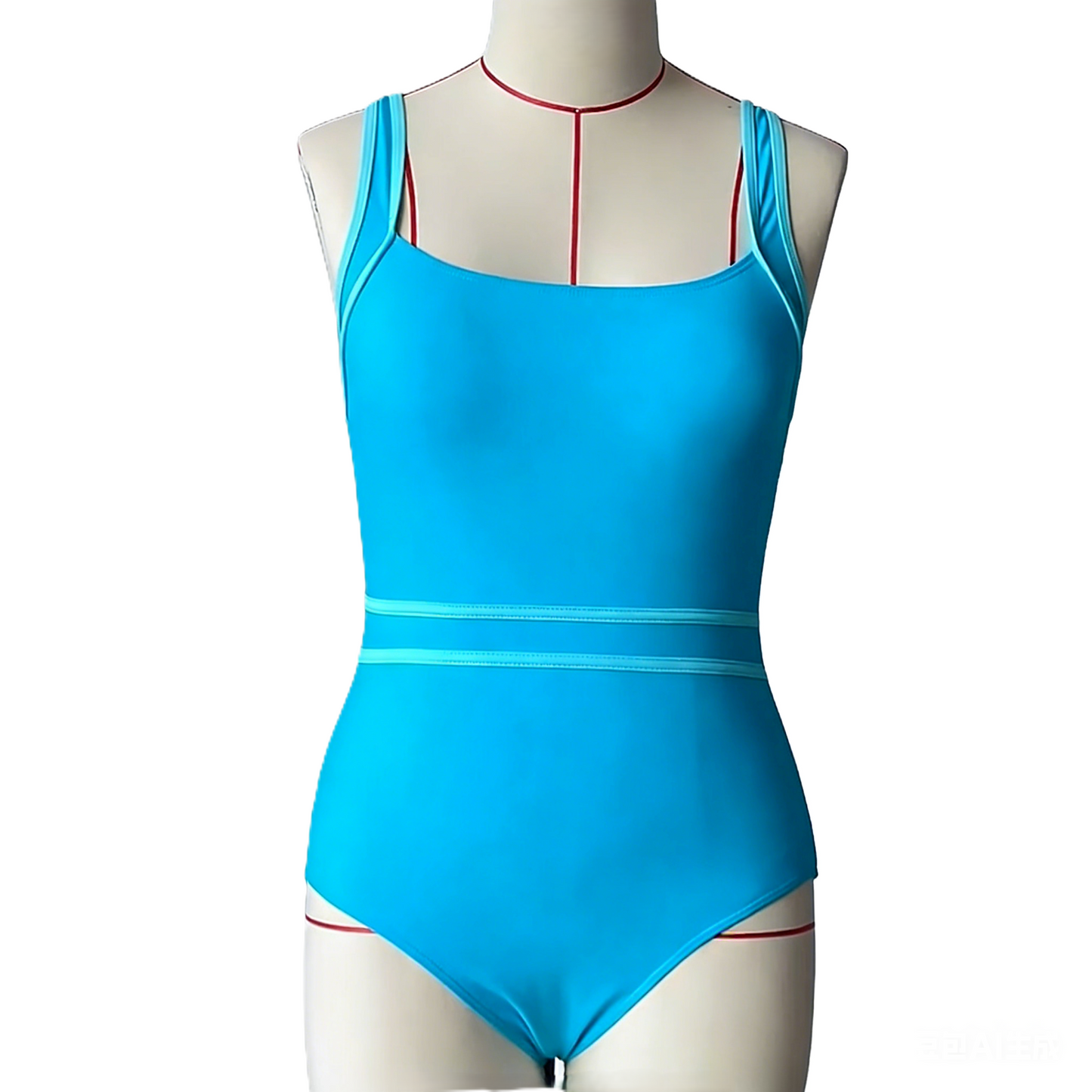 Adjustable Color-Block Sexy One-Piece Swimsuit