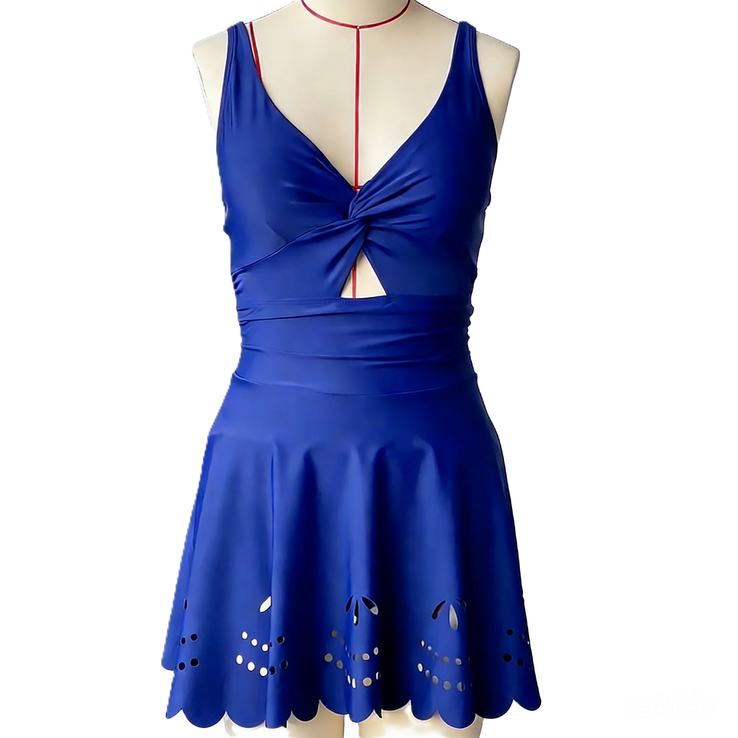 Floral Cut-Out Sexy Beach Dress Swimsuit With Lining