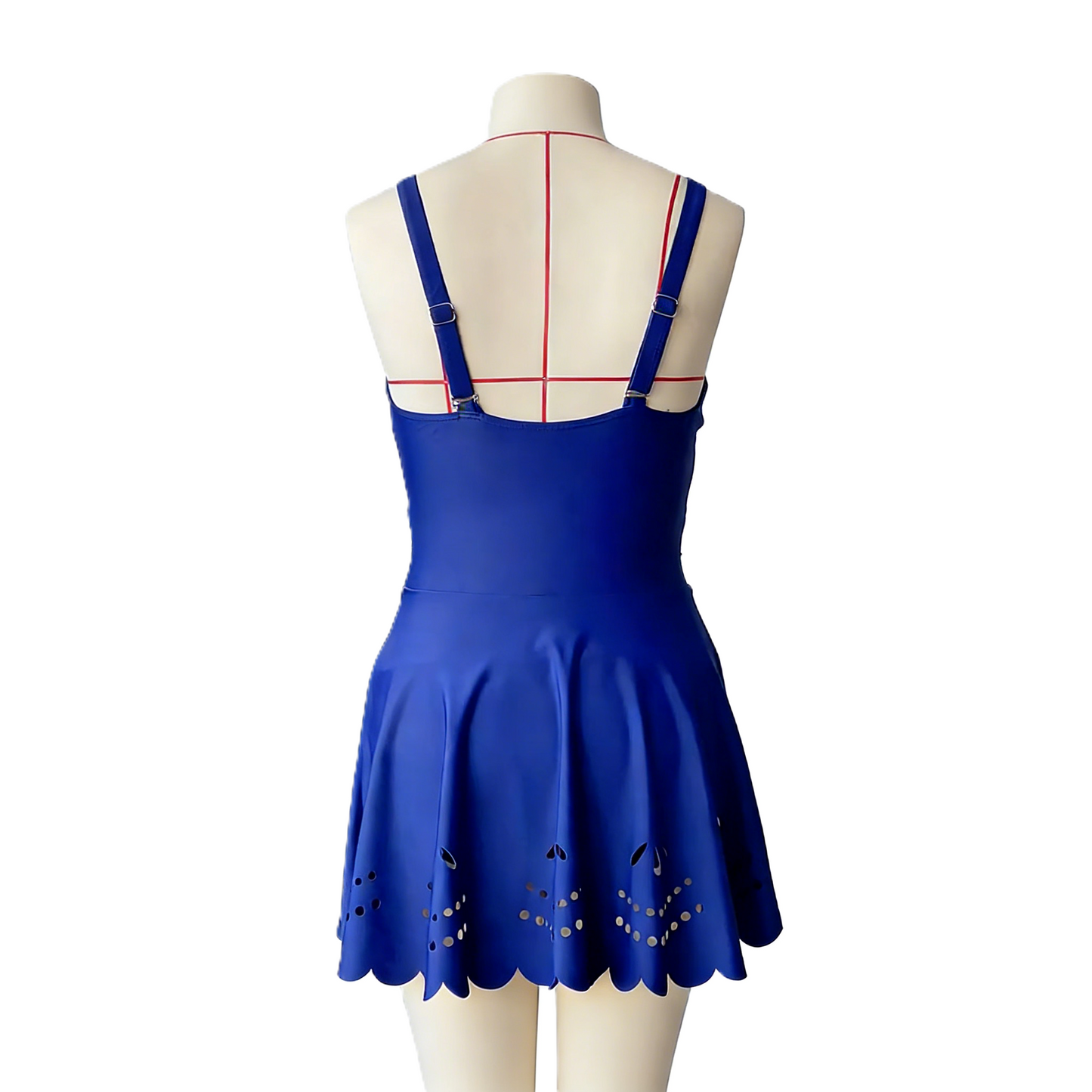 Floral Cut-Out Sexy Beach Dress Swimsuit With Lining