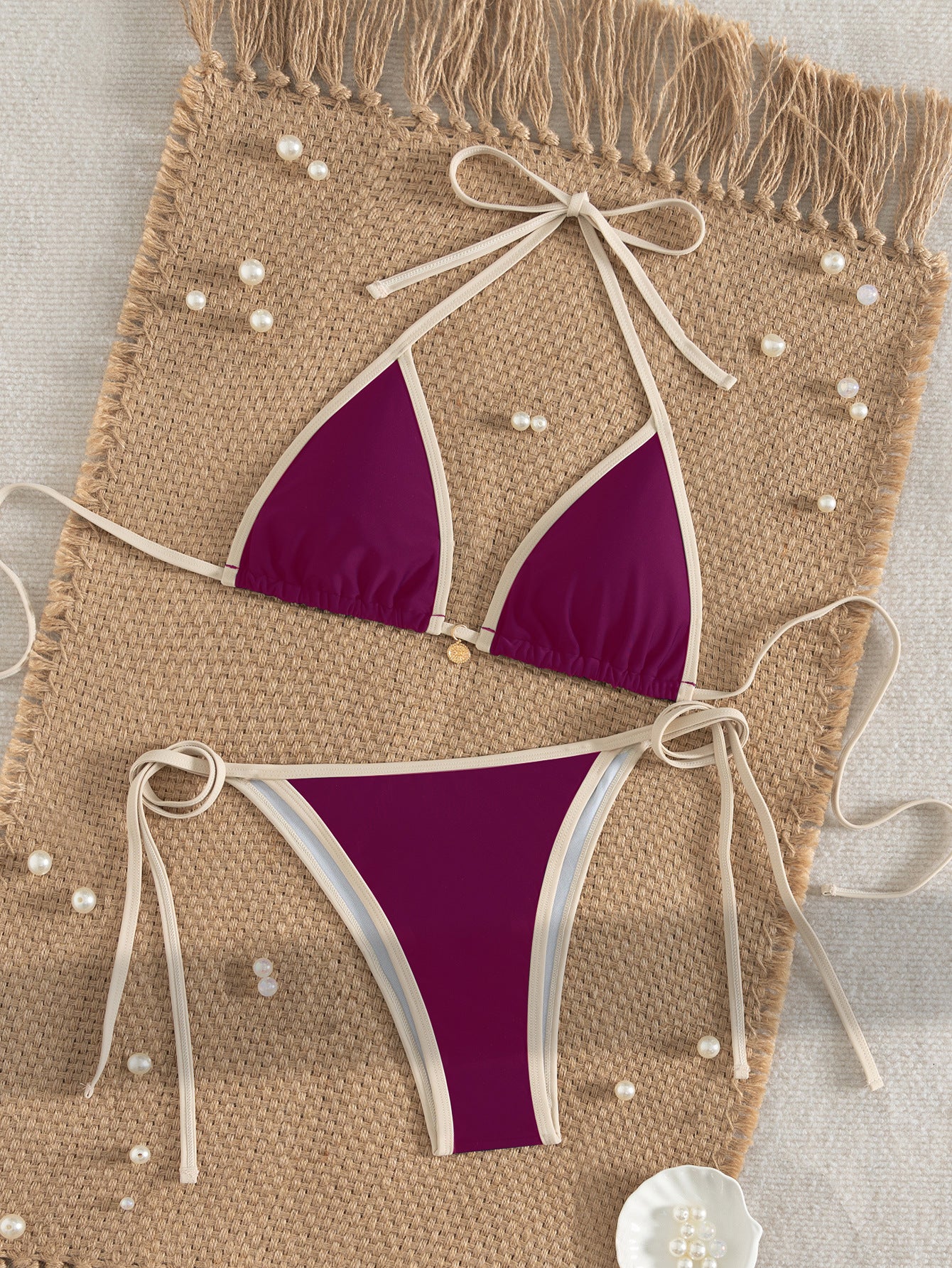 Minimalist Lace-Up Sexy Bikini Two-Piece Swimsuit