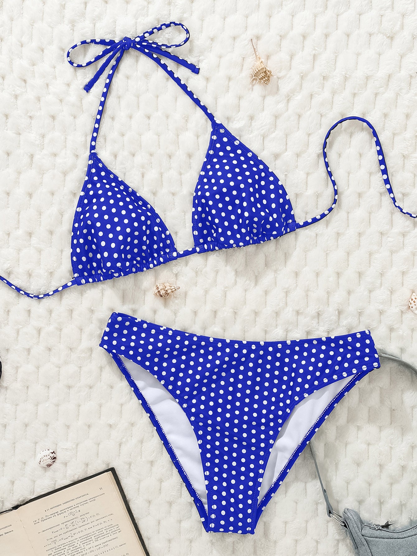 Sexy Polka Dot Strappy Retro Bikini Two-Piece Swimsuit