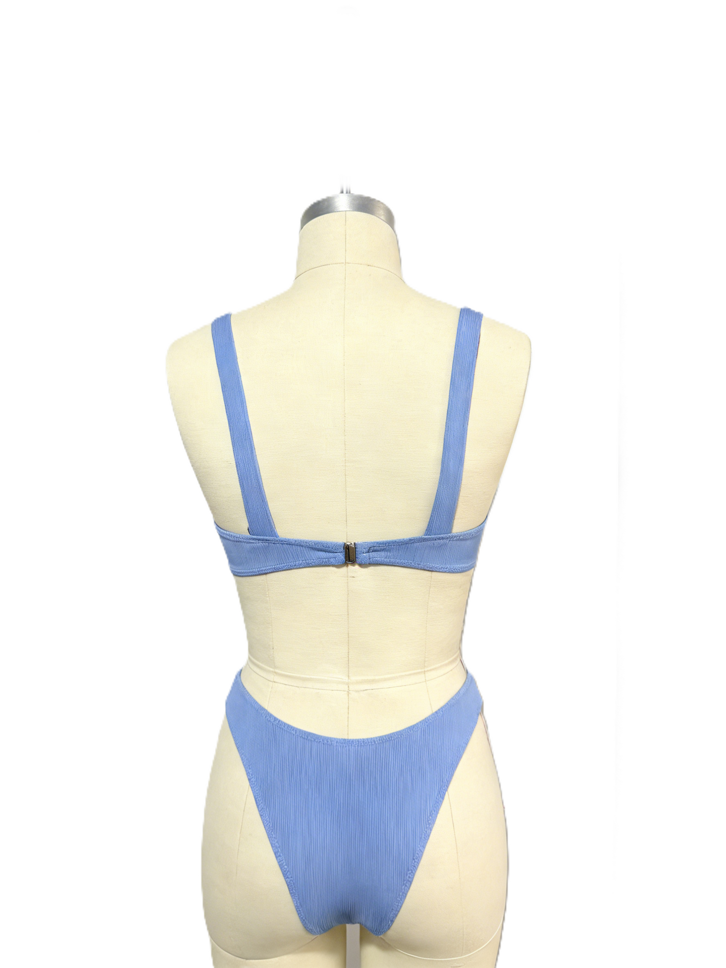 Solid Color Backless Tie Bikini Sexy Two-Piece Swimsuit