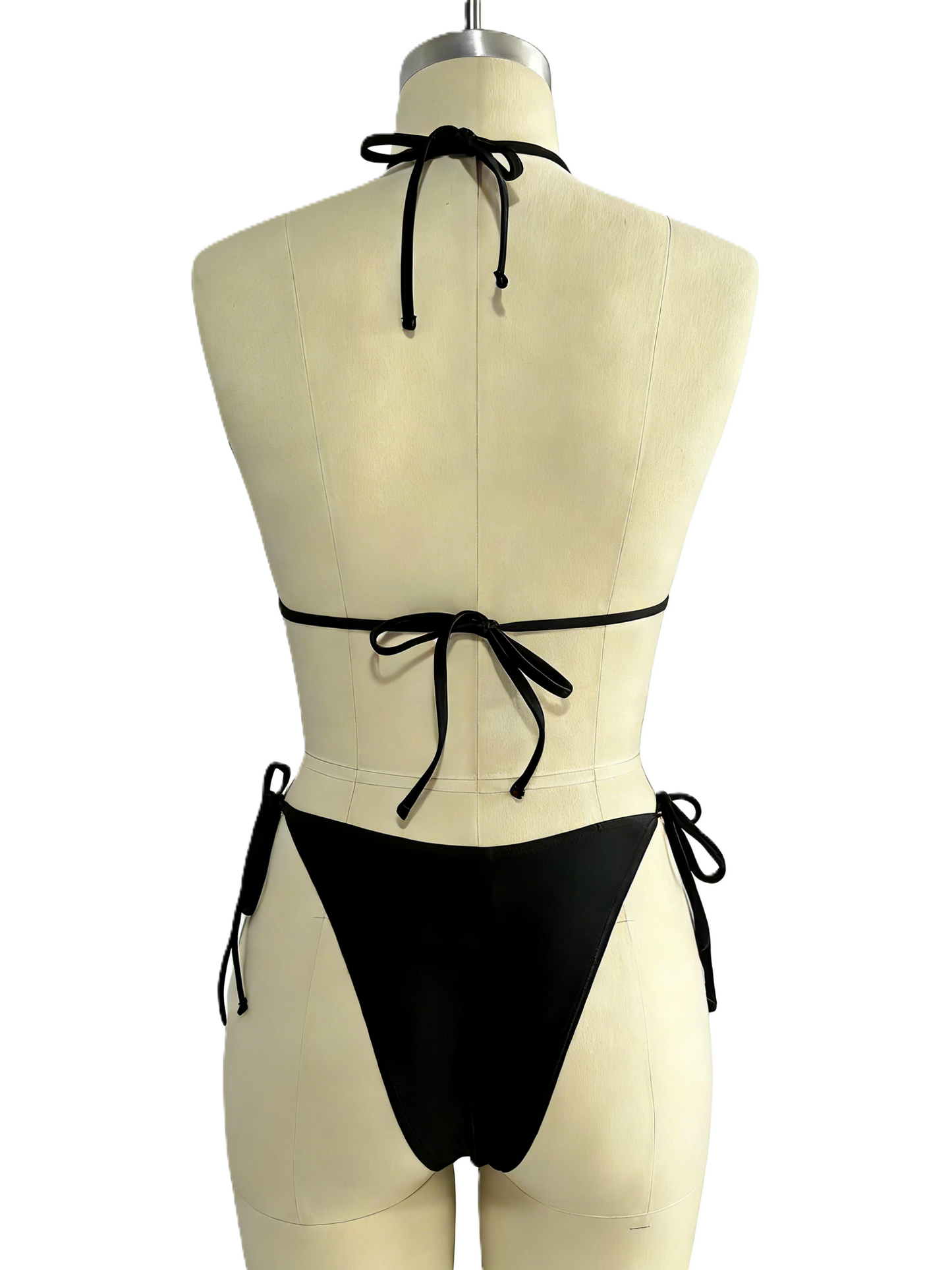 3d Floral Lace-Up Bikini Sexy Two-Piece Swimsuit
