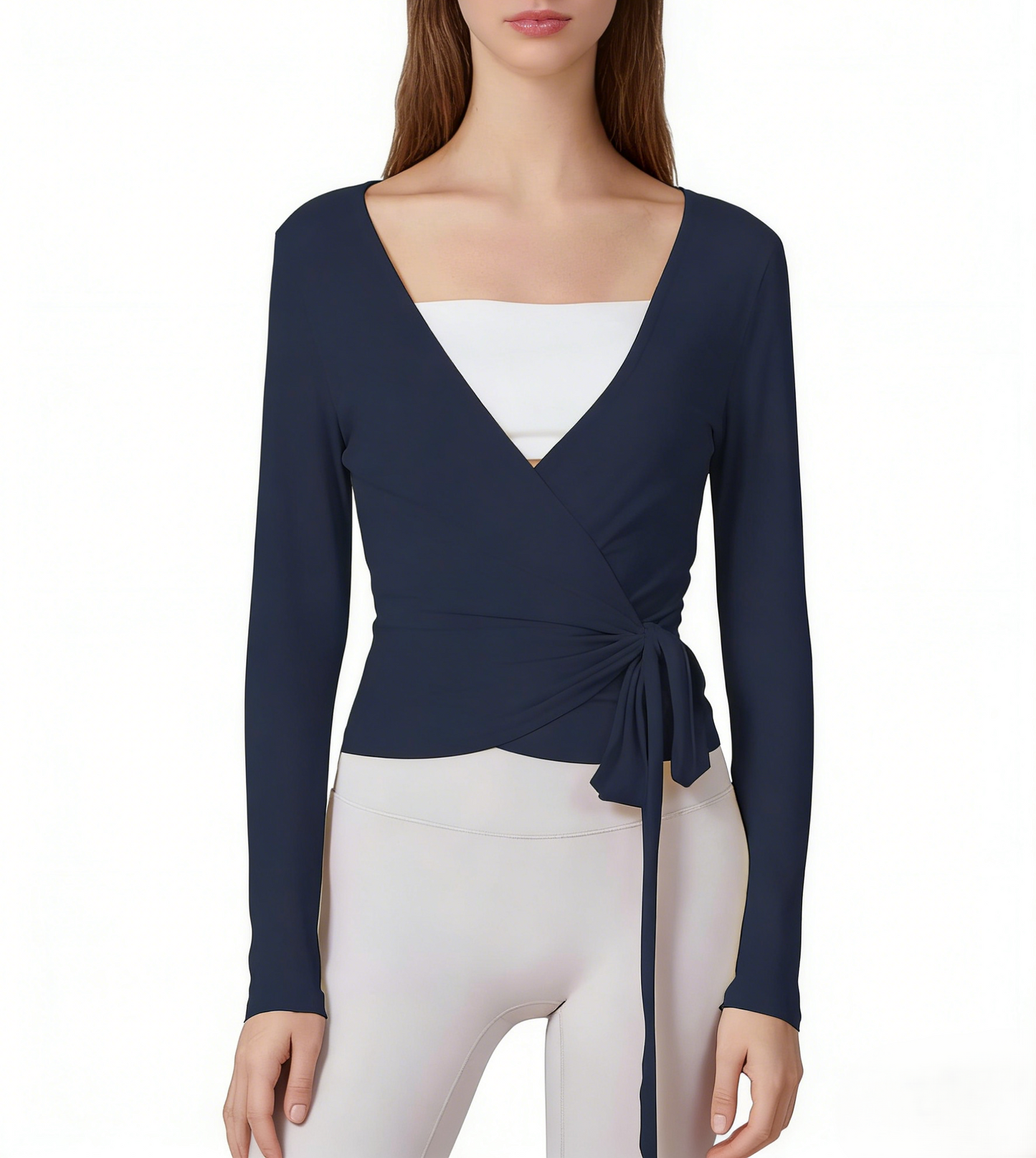 Long-Sleeve Athletic Sweatshirt Knit Top Comfortable and Breathable Cover-Up
