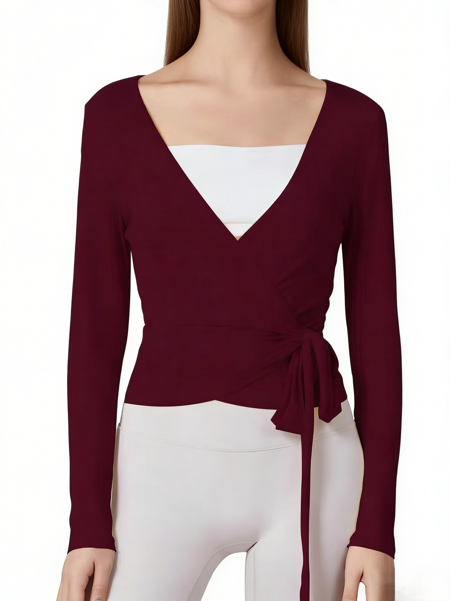 Long-Sleeve Athletic Sweatshirt Knit Top Comfortable and Breathable Cover-Up