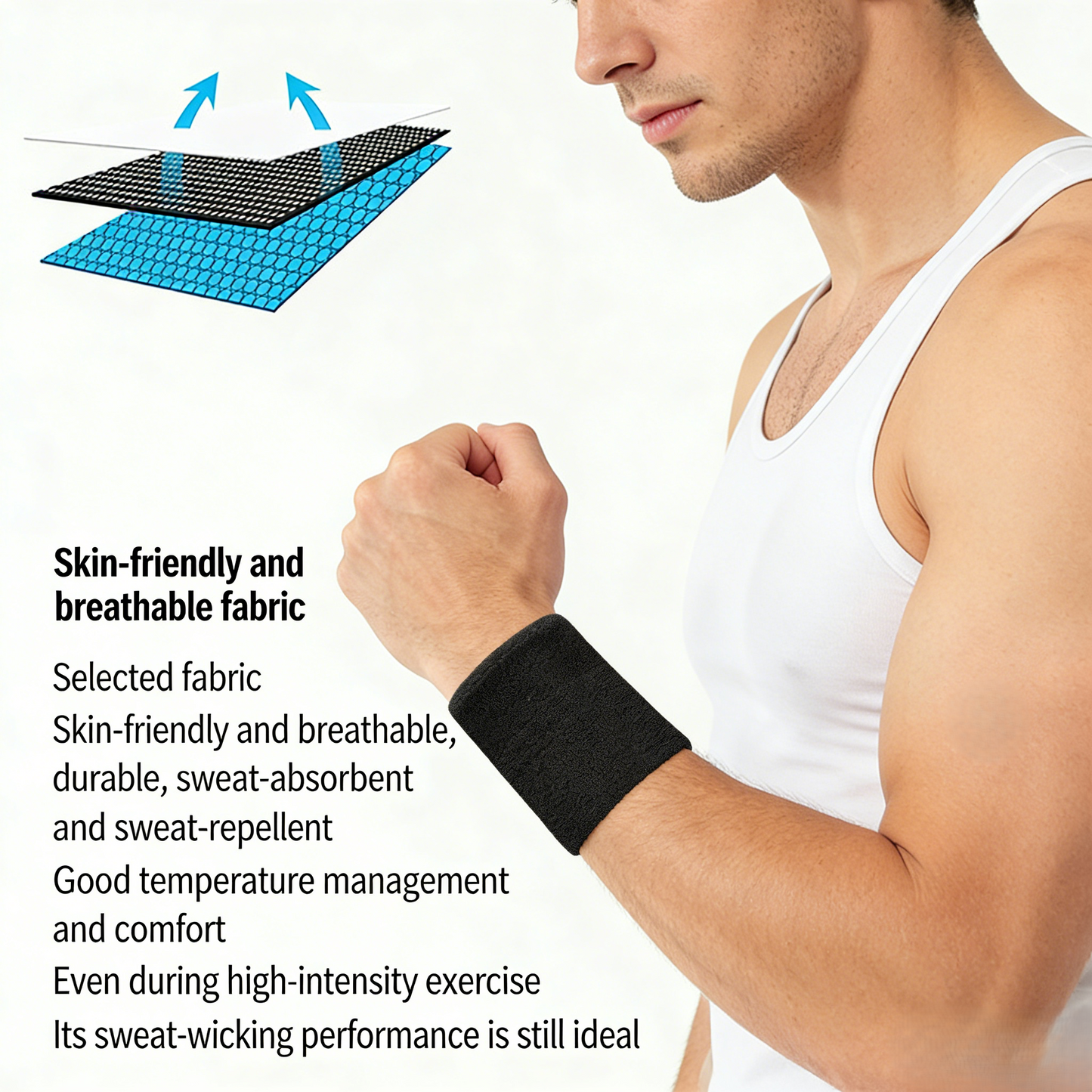 Essential Sports Wristband Breathable and Soft - 14 Colors