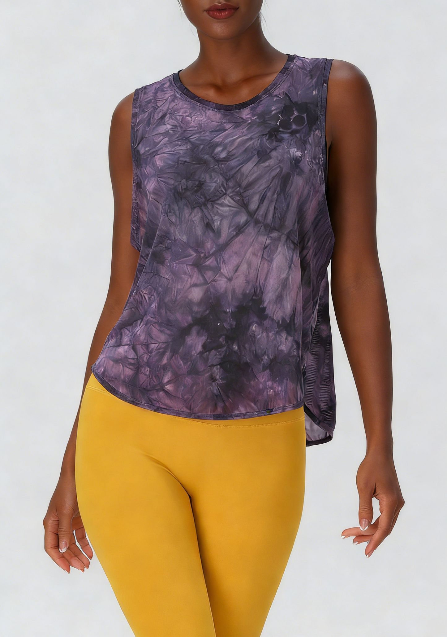 Tie-Dye Sleeveless Sports Top Breathable and Comfortable