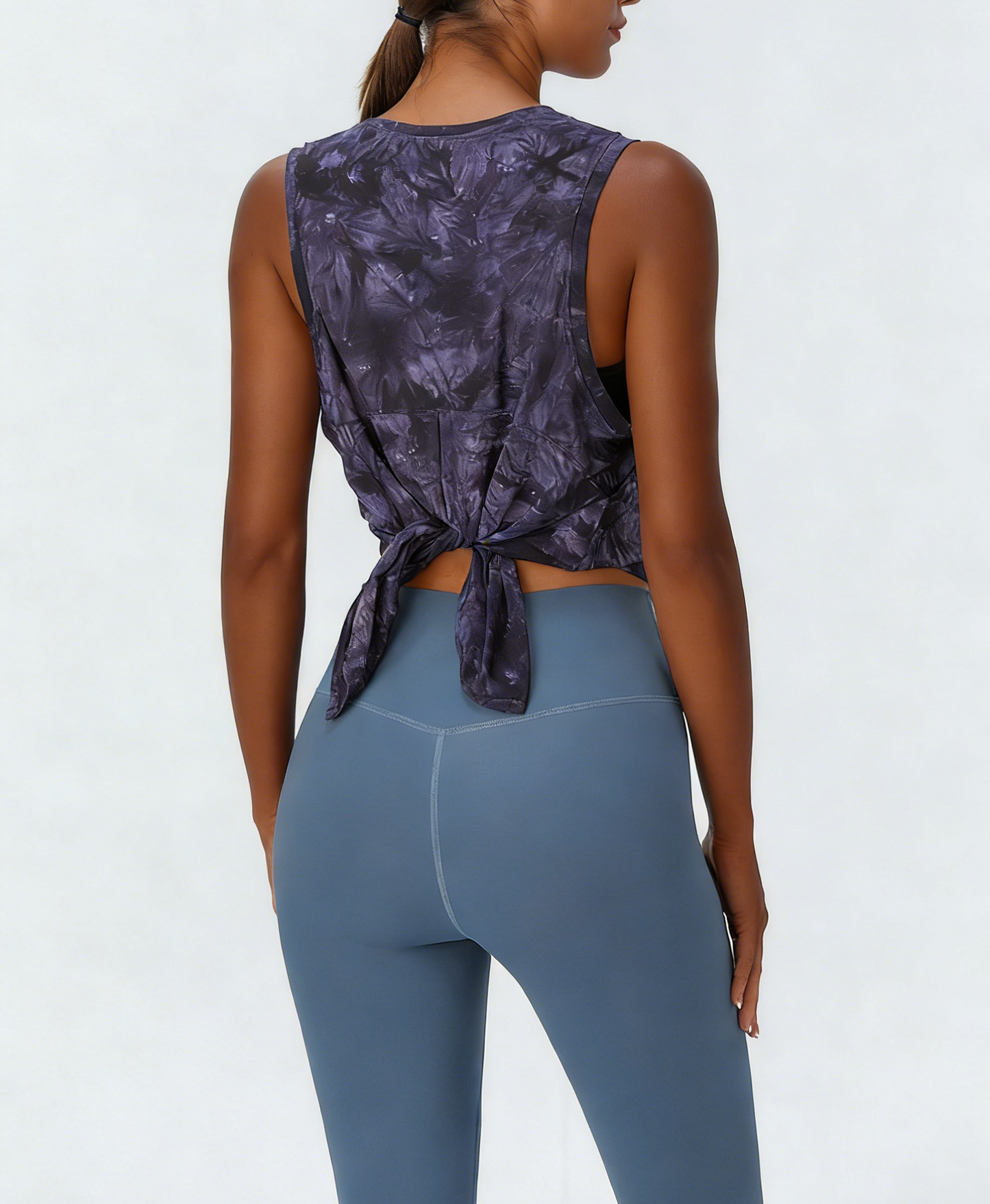 Tie-Dye Sleeveless Sports Top Breathable and Comfortable