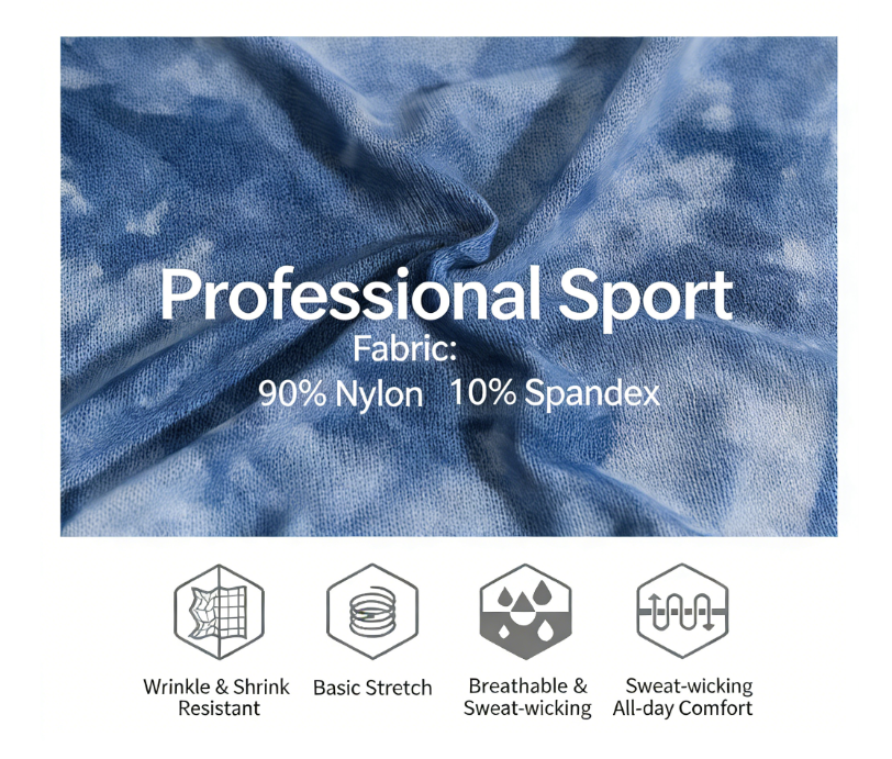 Tie-Dye Sleeveless Sports Top Breathable and Comfortable