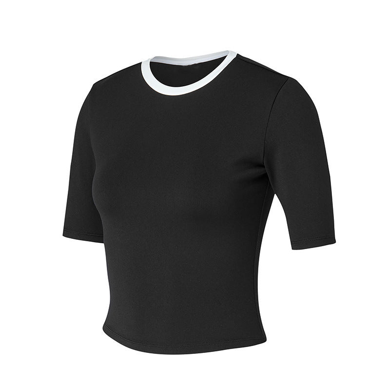 Womens Athletic Fitted Tee Short Sleeve Sport Top
