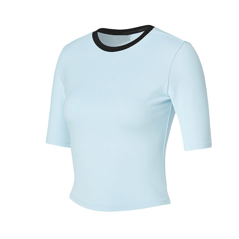 Womens Athletic Fitted Tee Short Sleeve Sport Top