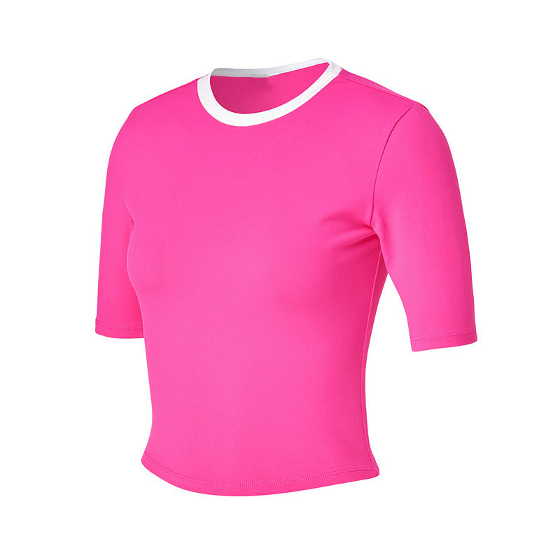 Womens Athletic Fitted Tee Short Sleeve Sport Top