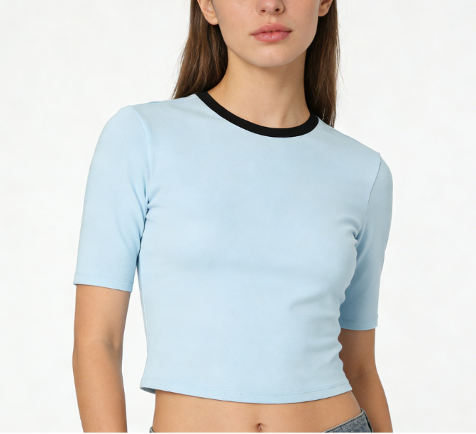 Womens Athletic Fitted Tee Short Sleeve Sport Top