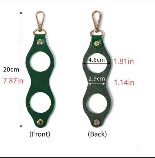 Leather Golf Ball Holder Keychain Golf Bag Clip