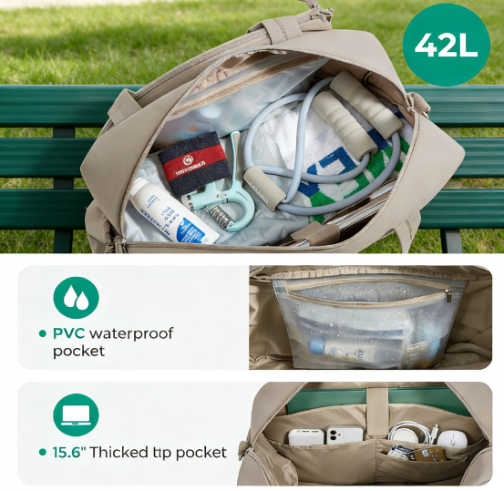 Tennis Tote Bag with Racket Sleeve Sport Bag