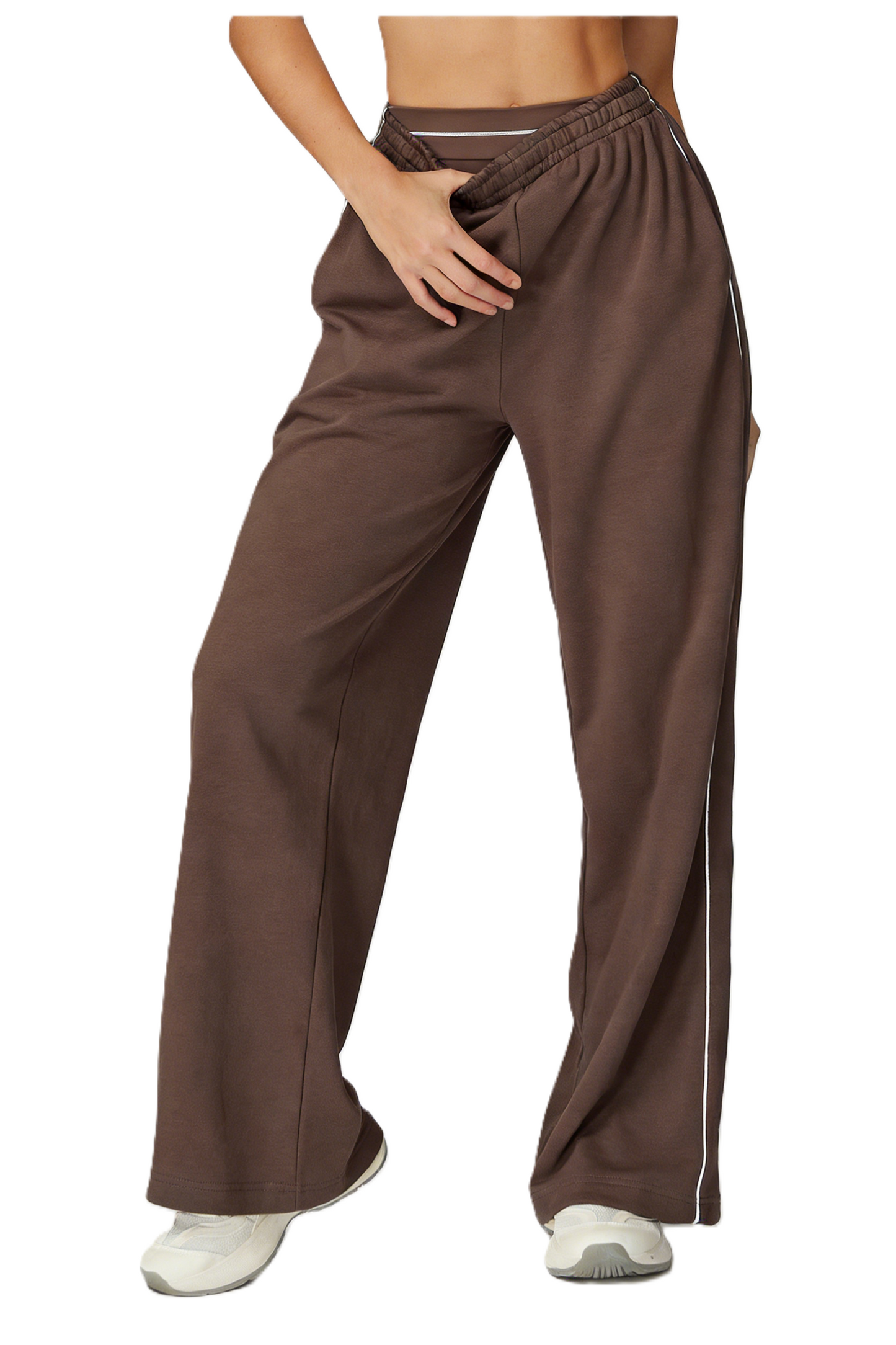 Womens Wide Leg Track Pants High Waist Lounge Pants