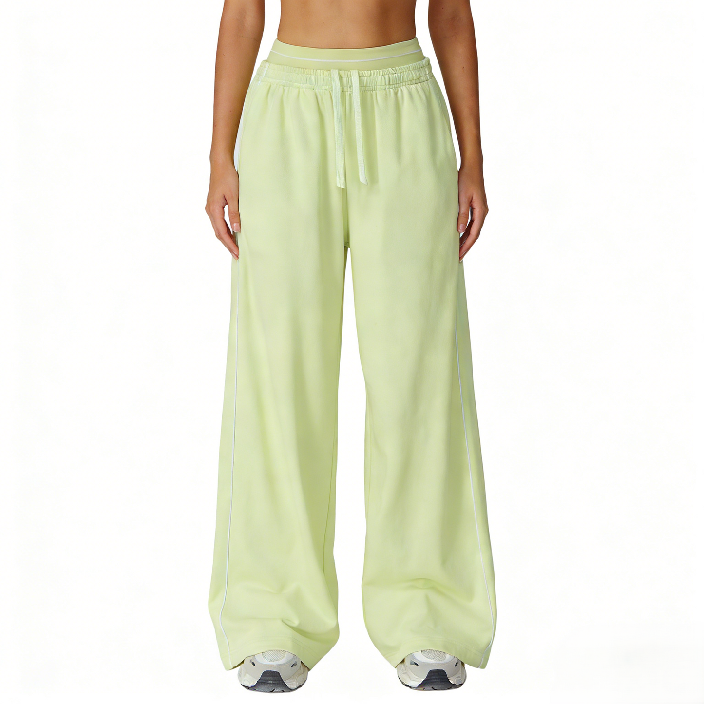 Womens Wide Leg Track Pants High Waist Lounge Pants