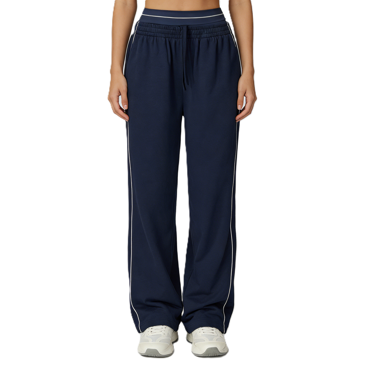 Womens Wide Leg Track Pants High Waist Lounge Pants