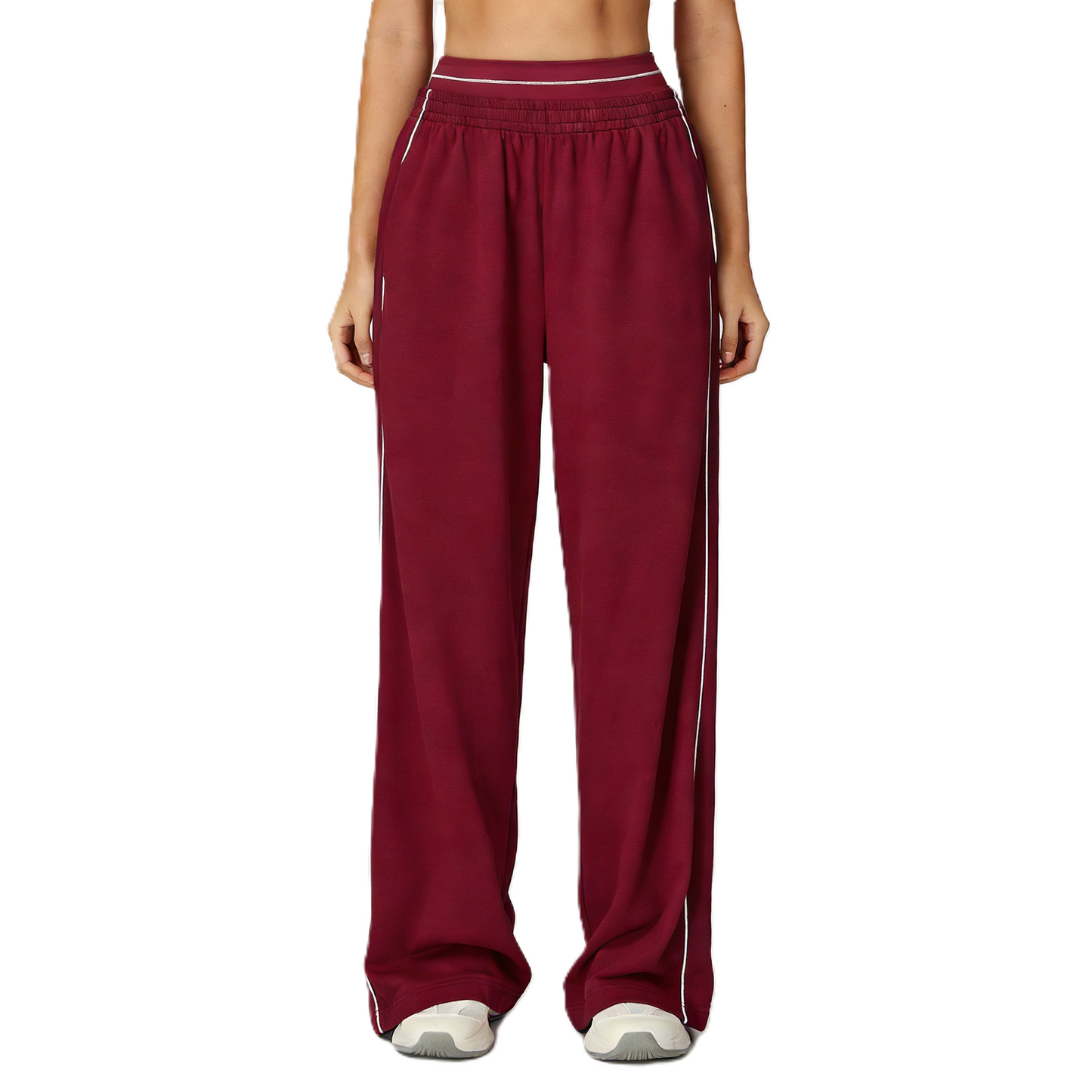 Womens Wide Leg Track Pants High Waist Lounge Pants