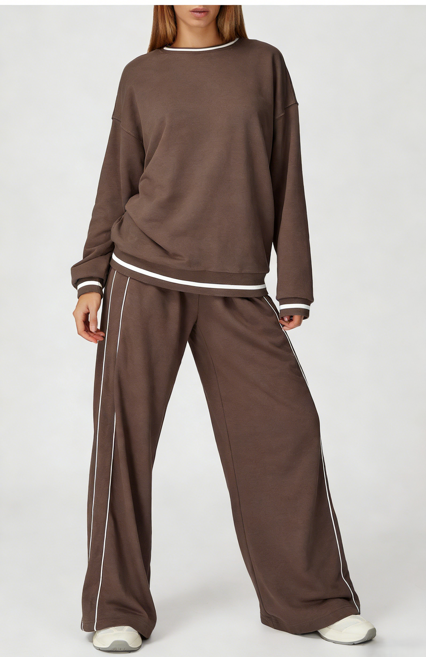 Womens Wide Leg Track Pants High Waist Lounge Pants
