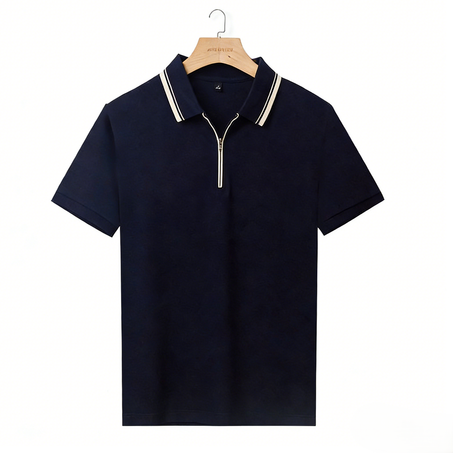 Men's Polo Shirt with Zipper Collar - Soft, Comfortable, Casual Style