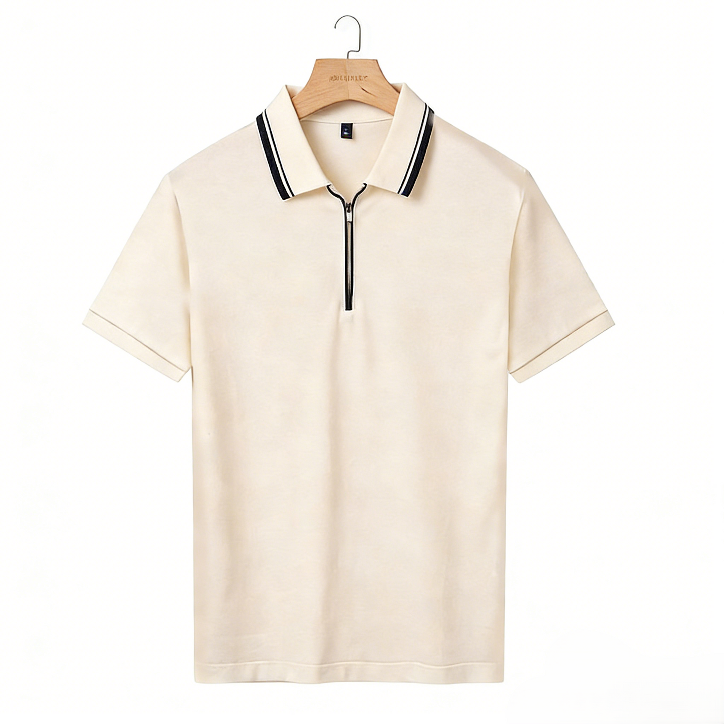 Men's Polo Shirt with Zipper Collar - Soft, Comfortable, Casual Style