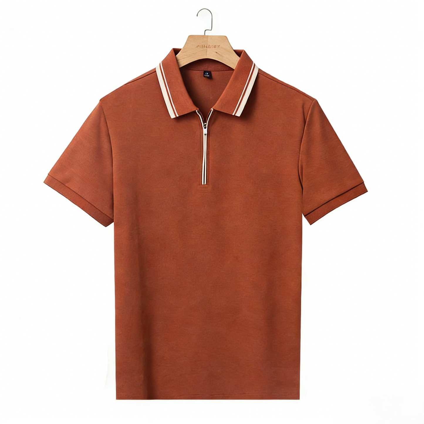 Men's Polo Shirt with Zipper Collar - Soft, Comfortable, Casual Style