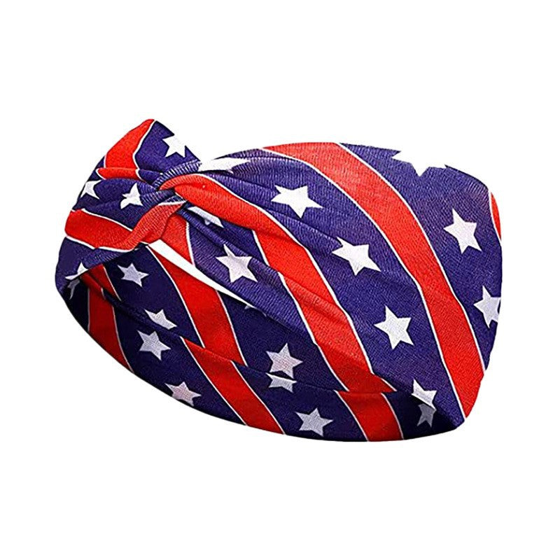 American Flag 4th of July Vintage Knotted Sports Headband