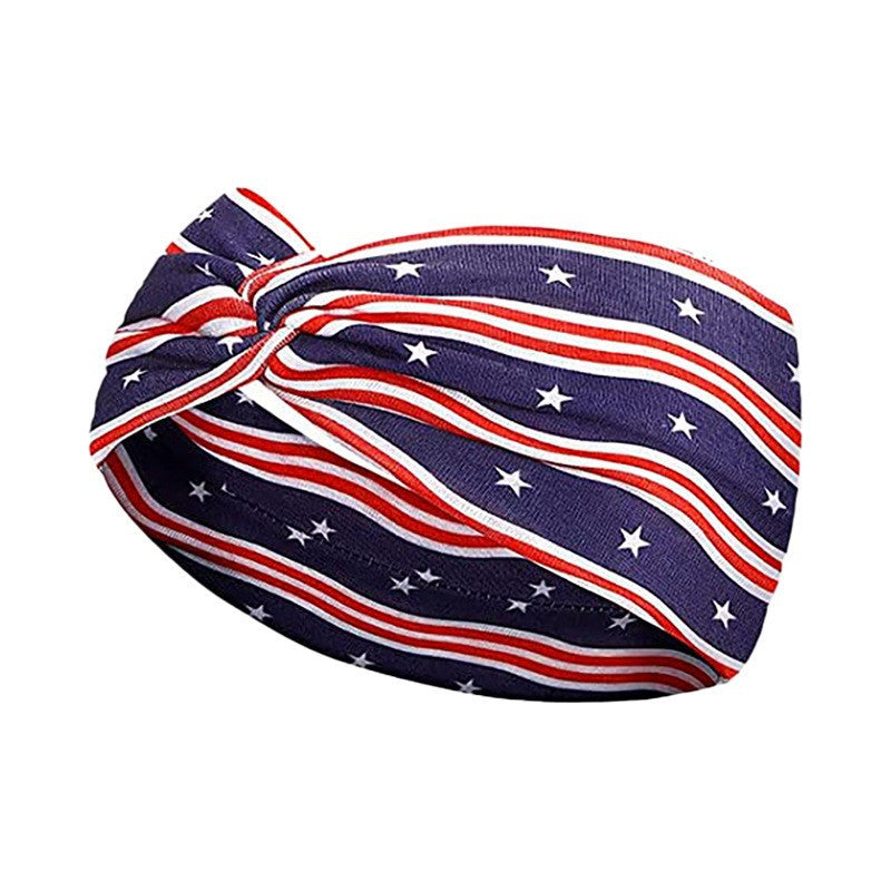 American Flag 4th of July Vintage Knotted Sports Headband
