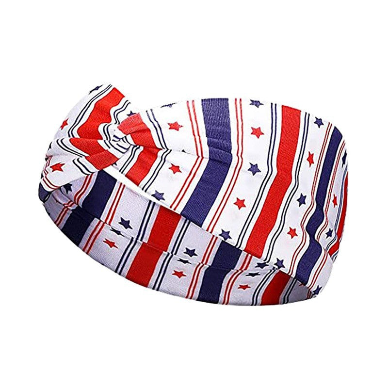 American Flag 4th of July Vintage Knotted Sports Headband