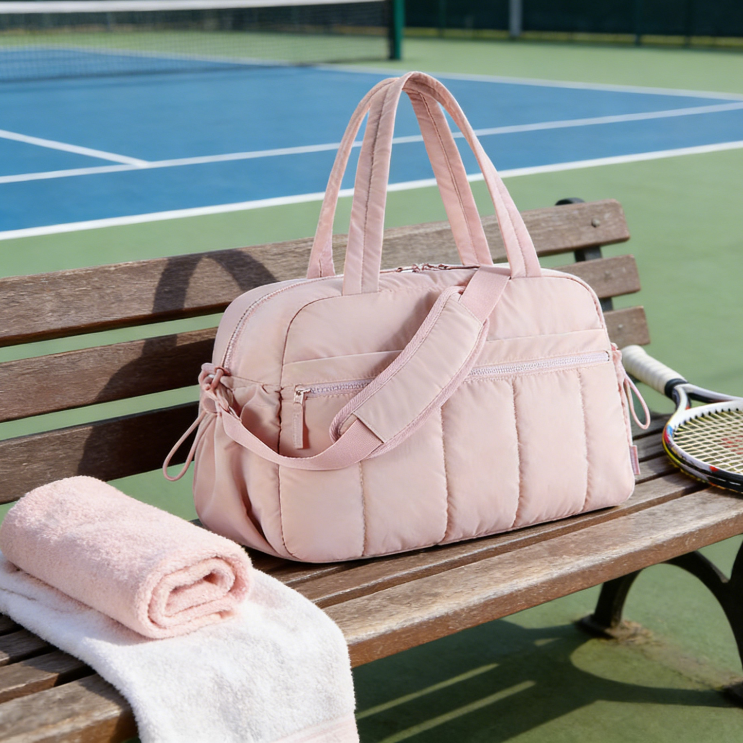 Gym Duffle Bag for Women with Wet Pocket, Weekender Duffel bag