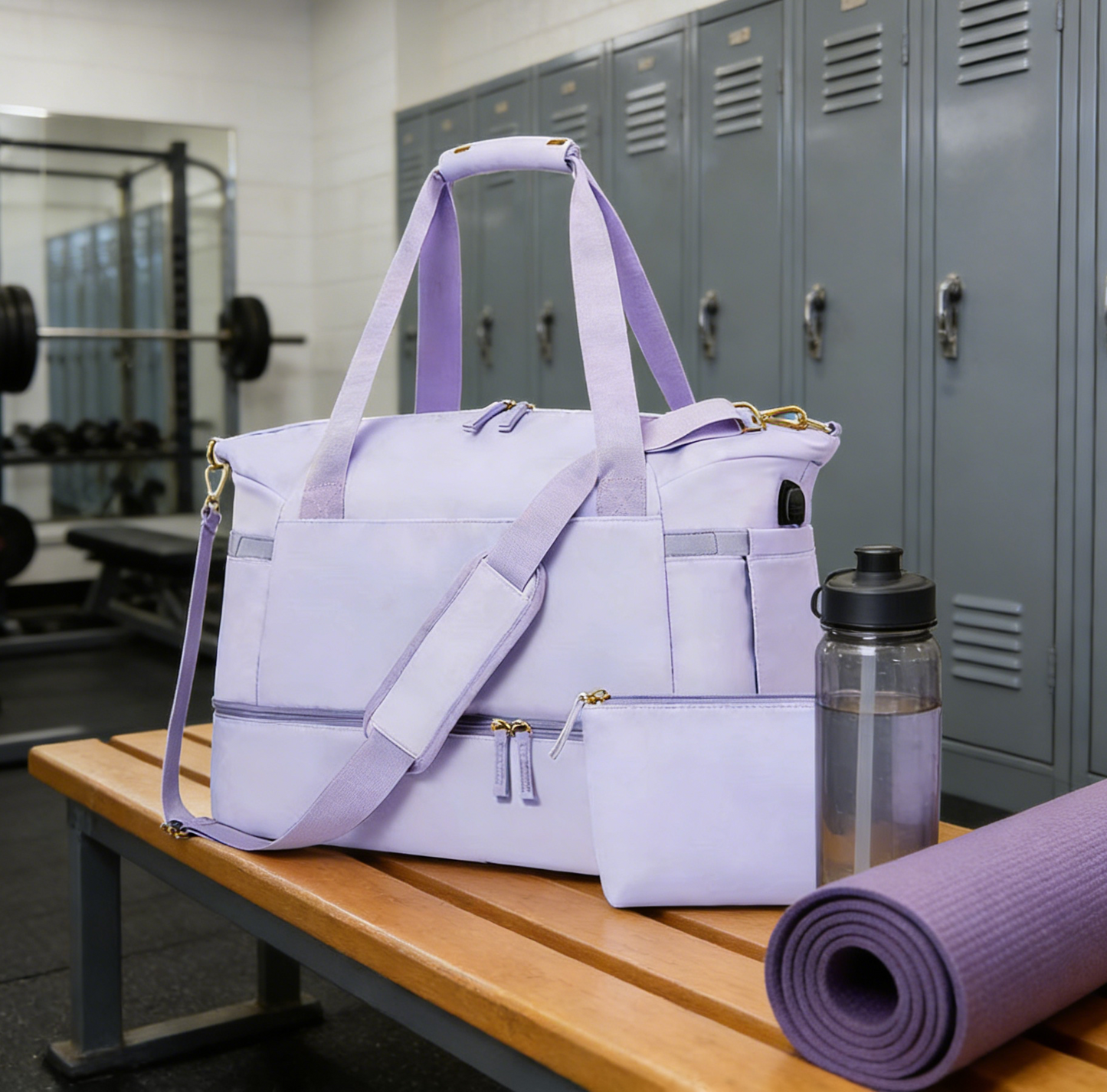 Large Capacity Gym Bag with Wet and Dry Separation