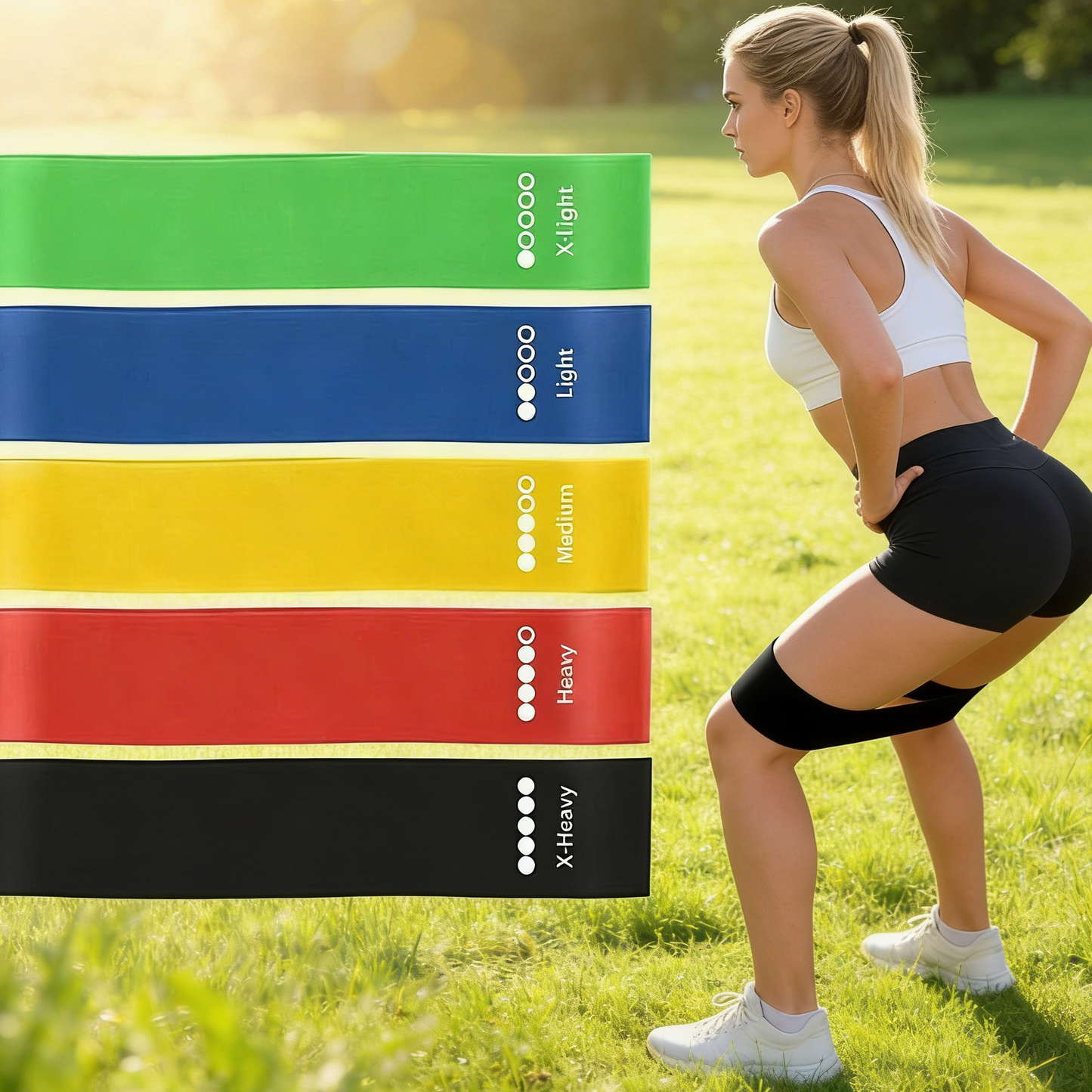 Stretch Resistance Loop Non-Slip with Portable bag & instruction